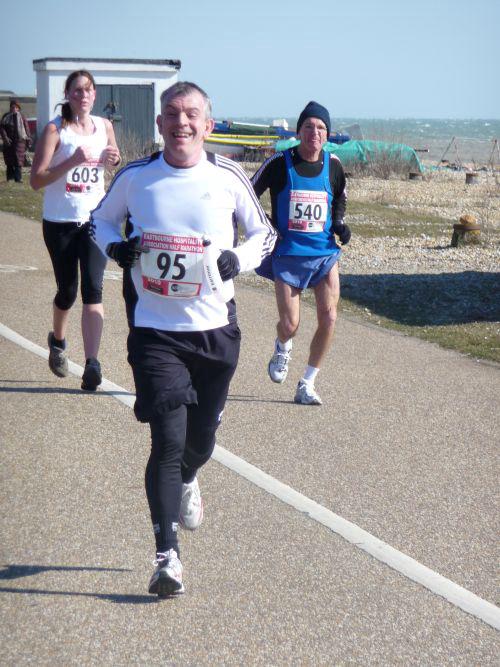 Author running half marathon