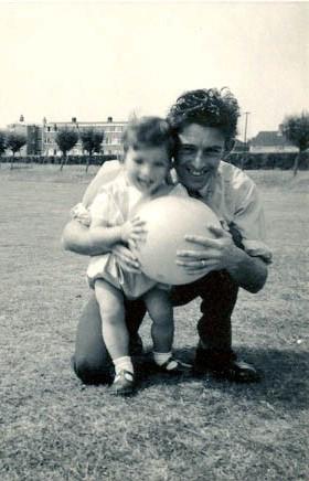 The author as a child with his father
