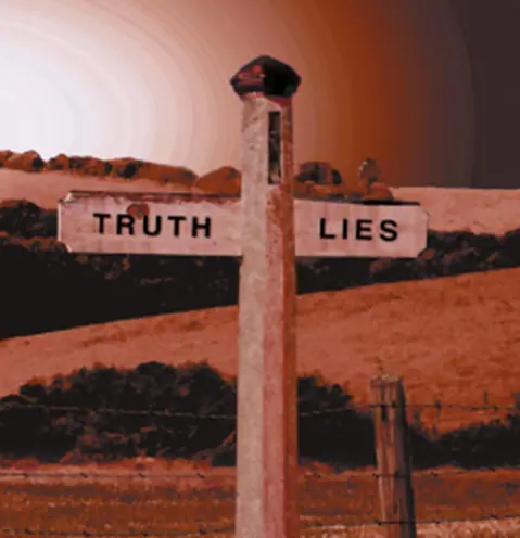 Truth and Lies signpost